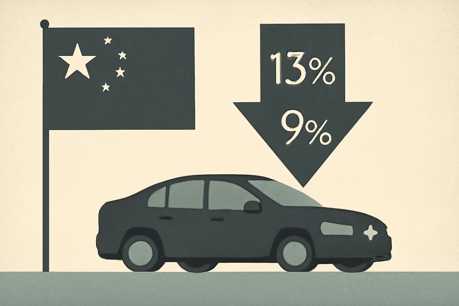 La Chine réduit la ristourne fiscale à l'export sur les véhicules électriques de 13 % à 9 %, effective en avril 2027
